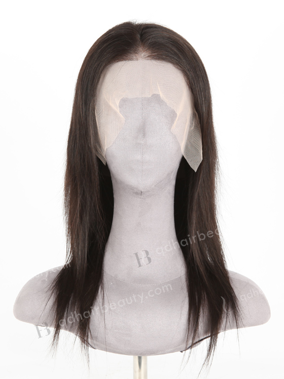 In Stock Indian Remy Hair 14" Straight Natural Color Lace Front Wig LLF-01009